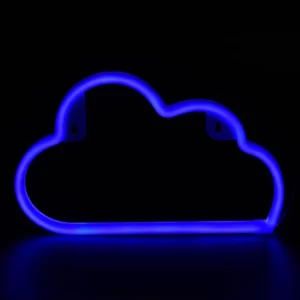 LED Neoninis ženklas CLOUD, Mėlyna, 29.5x2x18.5cm, IP20, 3xΑΑ/USB