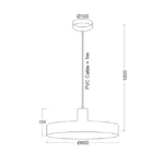 Pakabinamas LED šviestuvas DOMENICA, Baltas, ⌀60, OD5392LWH