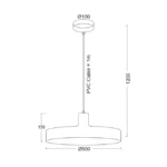 Pakabinamas LED šviestuvas DOMENICA, Baltas, ⌀50, OD5392MWH