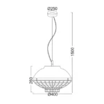 Pakabinamas LED šviestuvas LETO, Baltas, ⌀40, OD5396