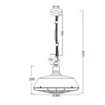 Pakabinamas LED šviestuvas WHOOPER, Baltas, OD8039WH