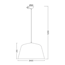 Pakabinamas LED šviestuvas PALLADA, Baltas, OD8072WH