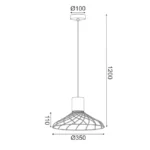 Pakabinamas LED šviestuvas TORNADE, Juodas, ⌀35