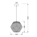 Pakabinamas LED šviestuvas MOROCCO, Auksinis, V35029GO