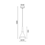 Pakabinamas LED šviestuvas PLASMA, Pilkas, V35142