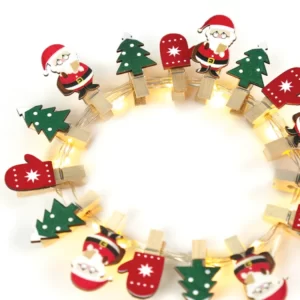 LED Girlianda SANTA & TREES, 3000K, 150+30cm, IP20, 2xAA