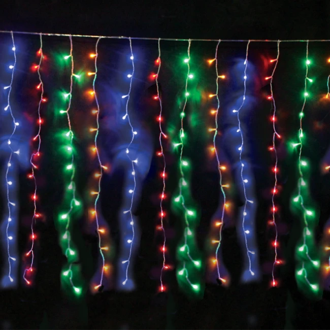 LED Girlianda CURTAIN LIGHTS, RGB, 200x200cm, IP44