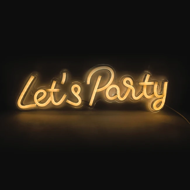 LED Neoninis užrašas "Let's Party", 41x1,6x13,5cm, IP20, 2M