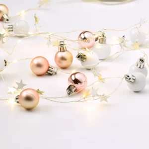 LED Girlianda XMAS GARLAND WHITE BALLS, 3000K, 190+30cm, IP20, 2xAA