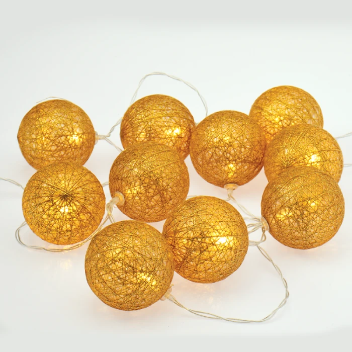 LED Girlianda DECORATIVE BALL LIGHTS, 3000K, IP20, 2xAA, 135+30cm