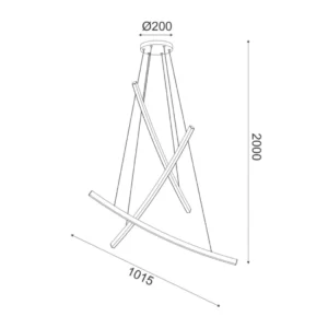 60W Lubinis šviestuvas 2859 3000K-6000K Baltas Dimm