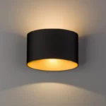 Sieninis lauko šviestuvas ELLIPSES LED BLACK/GOLD IP54 8181