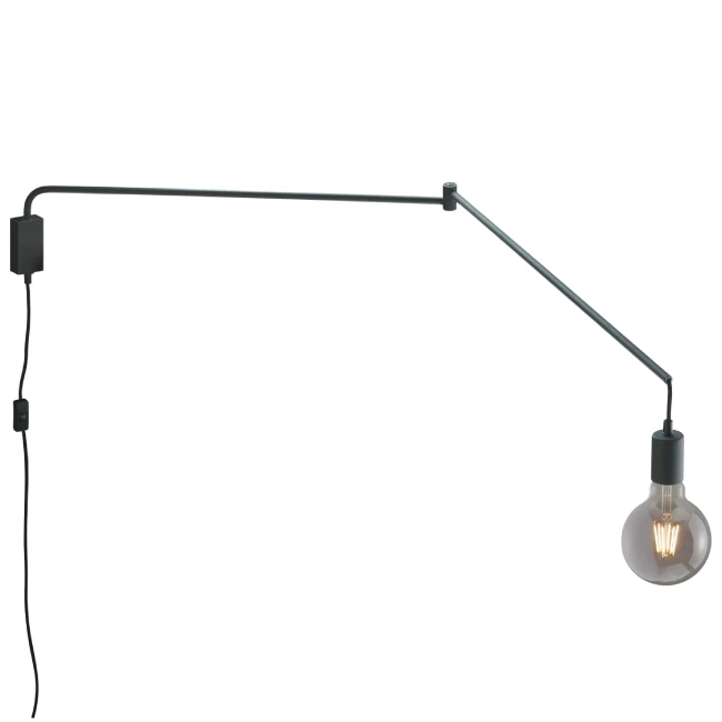 Sieninis kryptinis LED šviestuvas LINE, Matinis juodas, 200200132