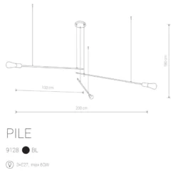 Pakabinamas šviestuvas PILE 3 9128