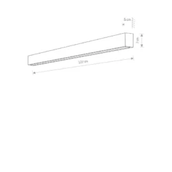 Sieninis šviestuvas STRAIGHT WALL LED L