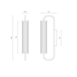 6W Sieninis LED šviestuvas ISON, 2700K, DIMM TRIAC, Žalvario, A1298/ORO