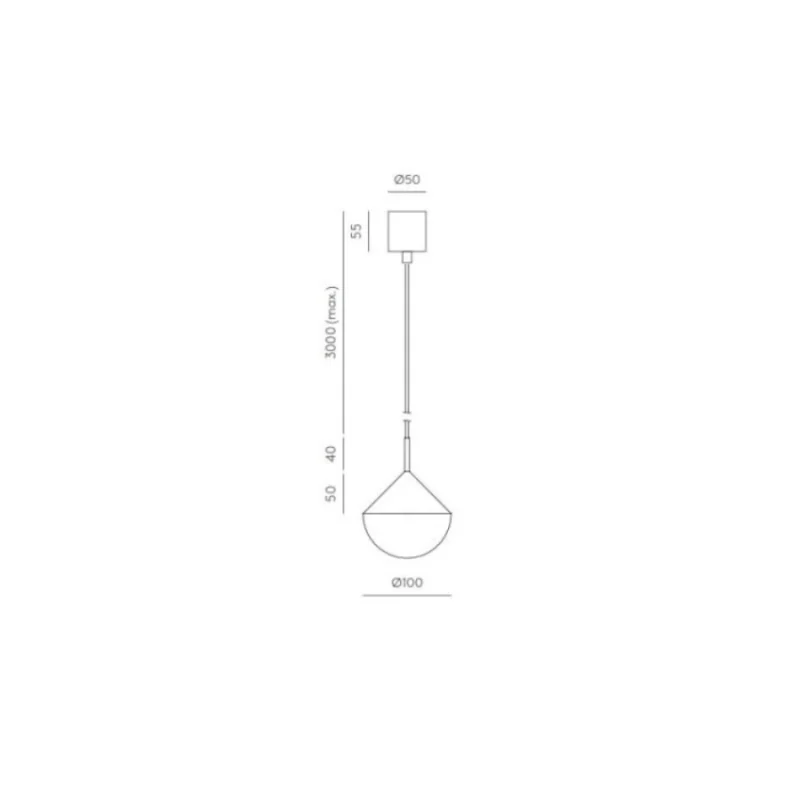 7W Hanging LED lamp NINO, 3000K, DIMM TRIAC, Brass, C1275/ORO