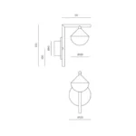 7W Sieninis LED šviestuvas NINO, 3000K, DIMM TRIAC, Juodas, A1275