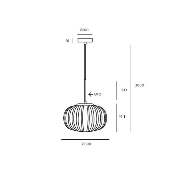 Pakabinamas LED šviestuvas HUP, Baltas, C1282