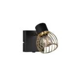 Sieninis kryptinis LED šviestuvas ARDON, Juodas/auksinis, R81381080