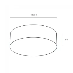 Lubinis šviestuvas TAMB, ⌀30, Baltas, T1019/30/BCO