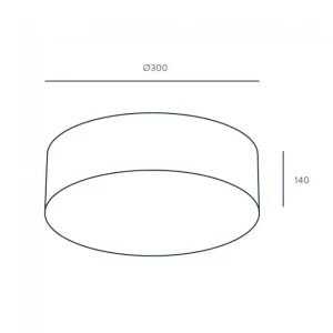 Lubinis šviestuvas TAMB, ⌀30, Baltas, T1019/30/BCO