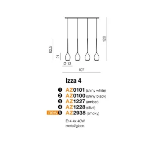 Pakabinamas šviestuvas IZZA 4