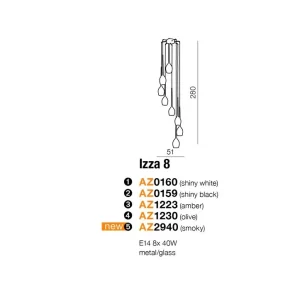 Pakabinamas šviestuvas IZZA 8