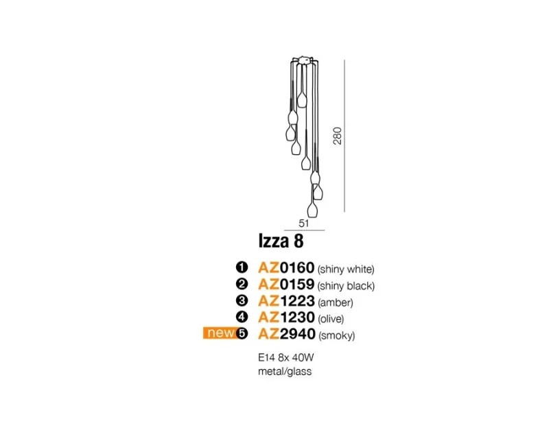 Pakabinamas šviestuvas IZZA 8