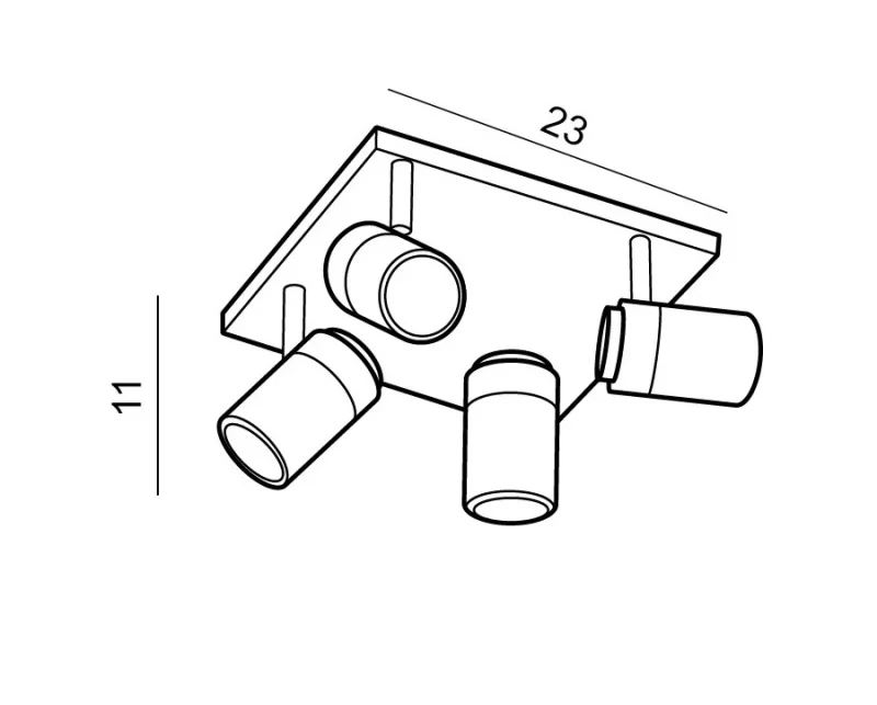 Lubinis šviestuvas NOEMIE 4 SQUARE IP44 AZ2557