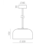 10W Pakabinamas LED šviestuvas IPON, 2700K, DIMM TRIAC, Sendinto aukso, C1316/1