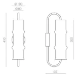 12W Sieninis LED šviestuvas CANNA, 2700K, DIMM TRIAC, Baltas, A1319