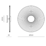 9W Sieninis LED šviestuvas OSION, 2700K, DIMM TRIAC, Rožinis, A1132