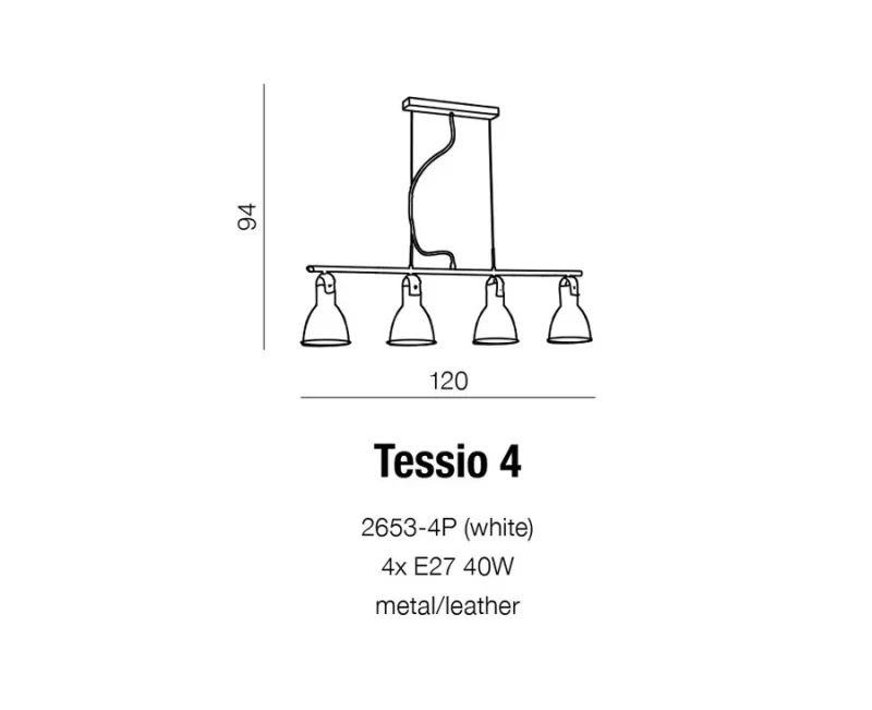 Pakabinamas šviestuvas TESSIO 4 AZ1282