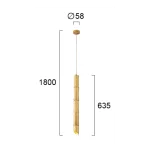 Pakabinamas šviestuvas BAMBOO, Smėlio, 4270500