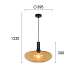 Pakabinamas šviestuvas CONVEX, Gintarinis stiklas, 4278101