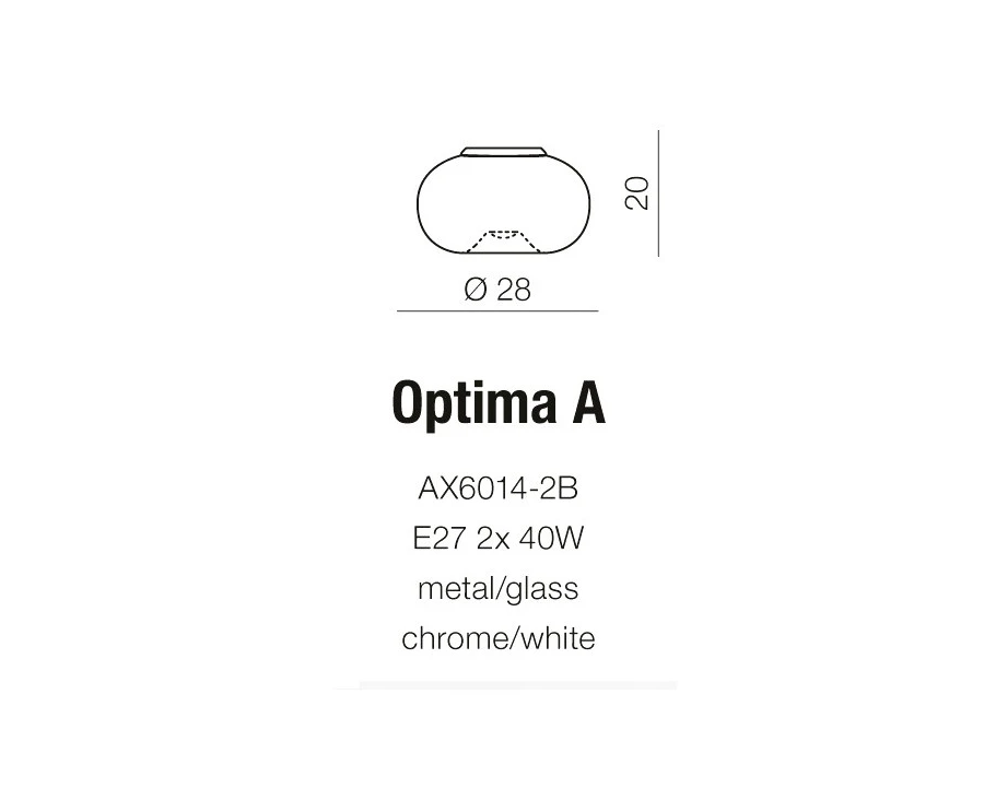 Sieninis šviestuvas OPTIMA A AZ0181
