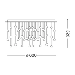 Lubinis šviestuvas ARMONY PL Ø60 TRIAC 315805