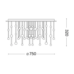 Lubinis šviestuvas ARMONY PL Ø75 TRIAC 315812