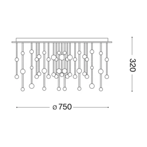 Lubinis šviestuvas ARMONY PL Ø75 TRIAC 315812