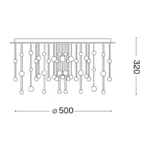 Lubinis šviestuvas ARMONY PL Ø50 TRIAC 328492