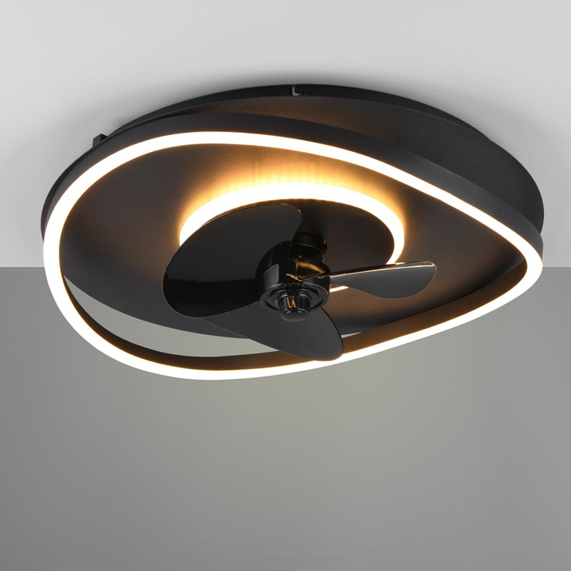 Lubinis LED šviestuvas Sortland su ventiliatoriumi