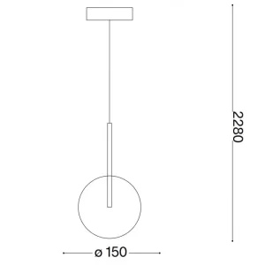 Pakabinamas šviestuvas EQUINOXE Ø15 277370