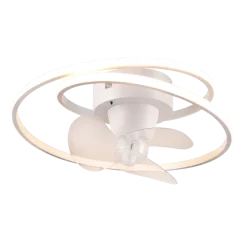 Lubinis LED šviestuvas Umea su ventiliatoriumi baltas