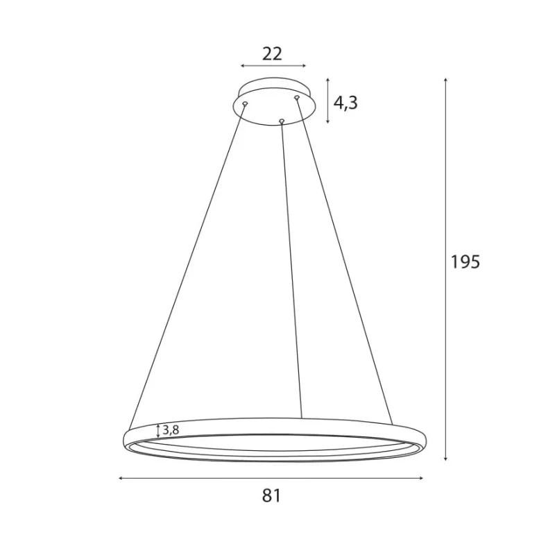 Pakabinamas šviestuvas Qled P0557