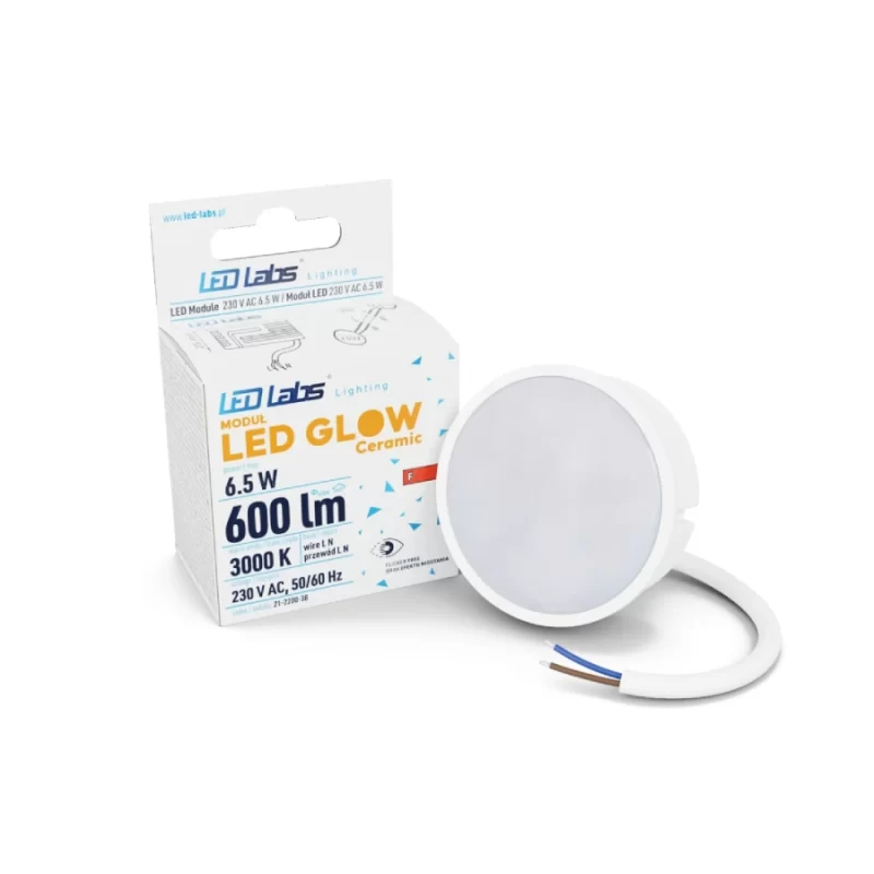 6W GU10/MR16 LED lemputė GLOW 3000K, šiltai balta