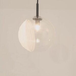 Lubinis šviestuvas Klim L su ventiliatoriumi baltas