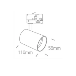 2W 3000K GU10 LED lemputė MR11/GU11 55°, šiltai balta