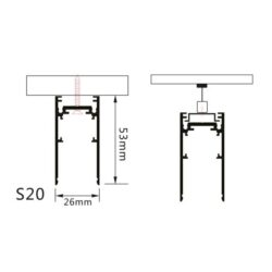 12W Magnetinės sistemos šviestuvas 5391 M35 4000K