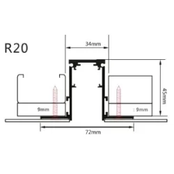 12W Magnetinės sistemos šviestuvas 5391 M35 4000K